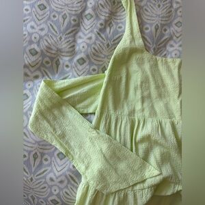 Ava & Viv Pale Green Tiered Sundress with Pockets NWOT